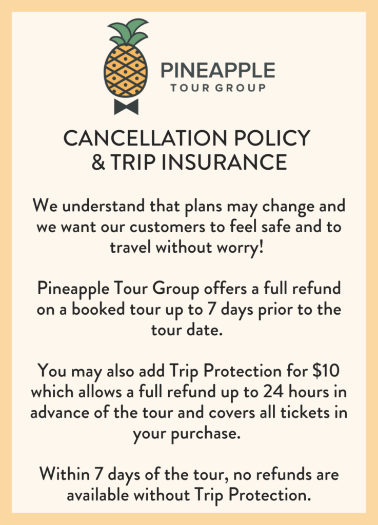 PineappleTourGroupCancellationTripInsurancePolicy - Pineapple Tour Group